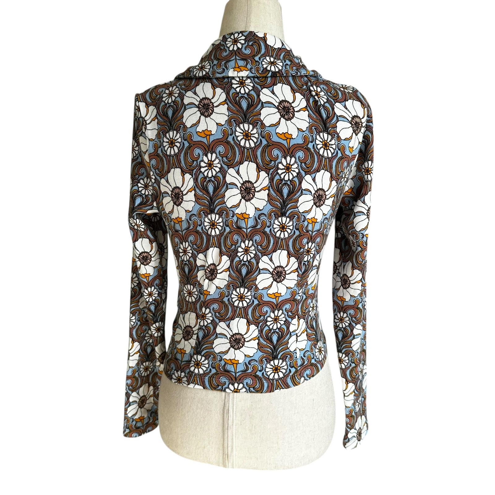 Maeve Blue/Multicolor Anthropologie Floral Crop Top Women's Size Xs | 74-18